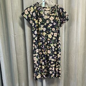 LOFT  Flutter Sleeve Mini Sundress